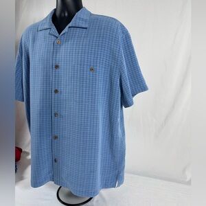 Island Shores Coastal blue beachy men’s shirt xl